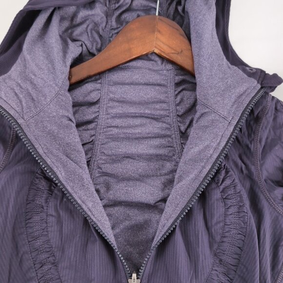 Lululemon Women's Purple Reversible Full Zip Athletic Jacket Lined w/ Hood, XS - Picture 6 of 11